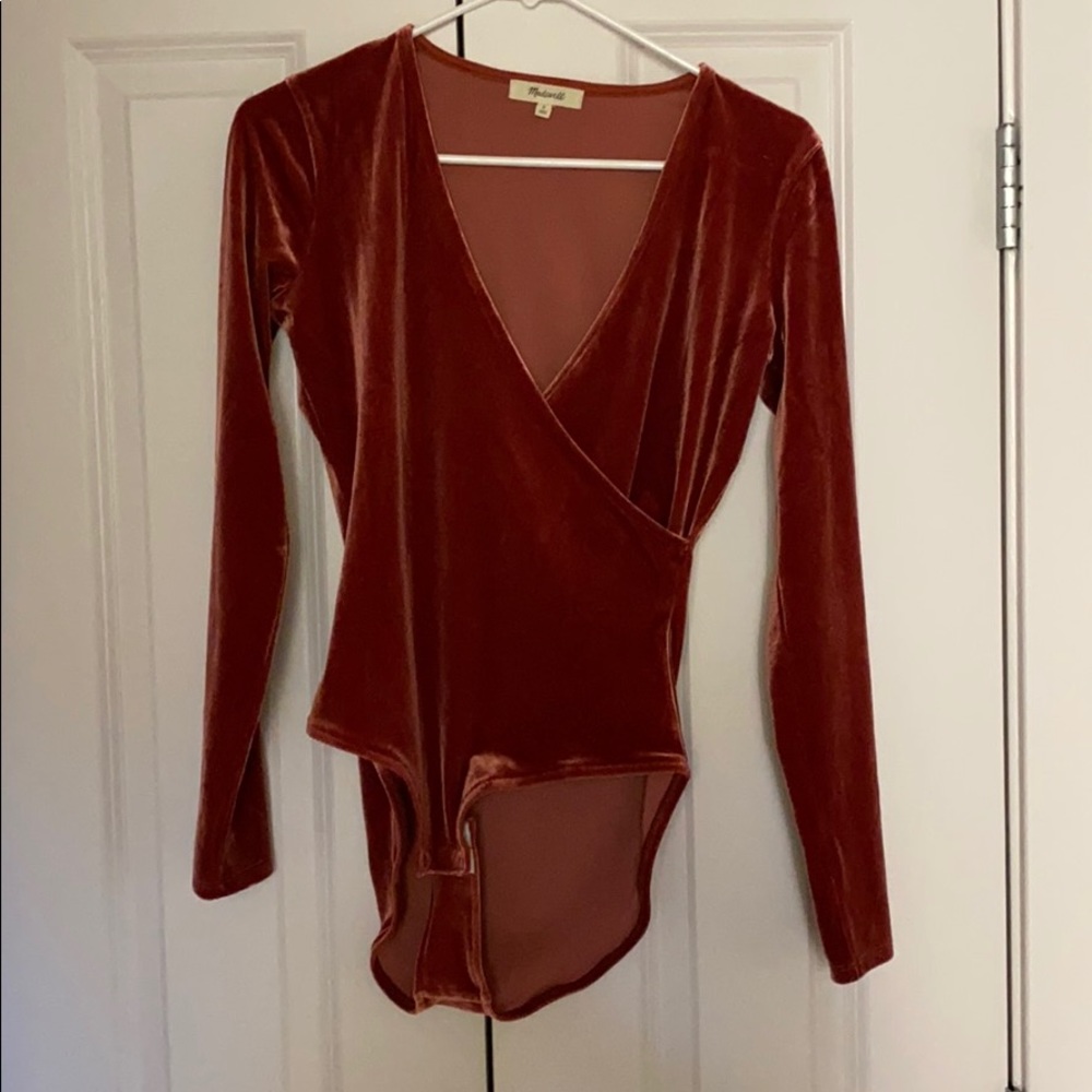 Madewell velvet bodysuit